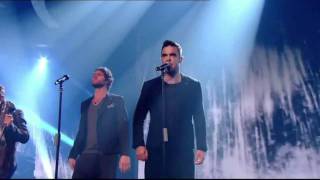 Take Thats 1st TV performance reunited with Robbie Williams  X Factor 2010 [upl. by Inanak606]