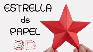 ⭐ESTRELLA de PAPEL⭐ 3D PAPER STAR  DIY [upl. by Llerrej472]