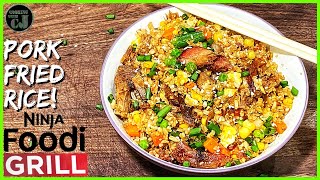 NINJA FOODI GRILL FRIED RICE  Air Fryer Fried Rice  Ninja Foodi Grill Recipes [upl. by Karola]