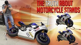 The Truth About Motorcycle Stands  Sportbiketrackgearcom [upl. by Ylrebma861]