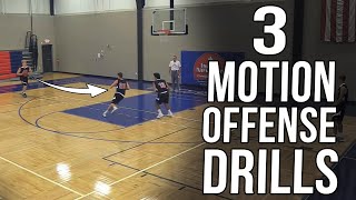 3 Motion Offense Drills  How To Coach Screening amp Cutting [upl. by Ayrotal]