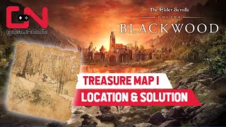 ESO Blackwood Treasure Map 1 Location amp Solution [upl. by Schatz841]