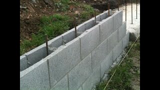 Concrete Footing for retaining wall landscape design retaining wall retaining wall structure [upl. by Emanuel]