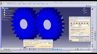 Engrenage Partie dassemblage Simulation Animation avec CATIA V5 Gear DMU Kinematics [upl. by Candida]