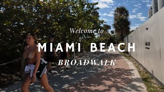 MIAMI BEACH FLORIDA  BROADWALK WALK [upl. by Oneida]