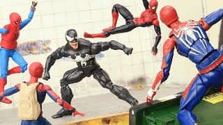 SPIDER MAN vs VENOM Symbiote Attack  Figure Stopmotion [upl. by Htir]