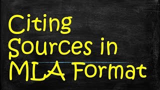 Citing Sources in MLA Format [upl. by Alle]