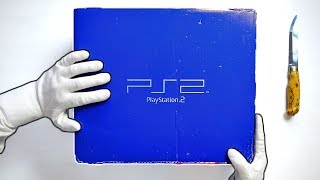 PS2 SLIM UNBOXING Sony PlayStation 2 Console Brand New amp Sealed [upl. by Nylarej137]