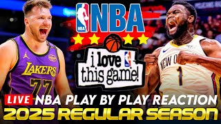 🔴LAKERS vs PELICANS │ 2025 NBA Basketball Game PlayByPlay Reaction amp Scoreboard [upl. by Seleta]