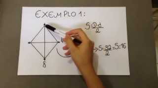Como calcular a área do losango [upl. by Ulu222]