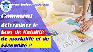 Eco générale  comment calculer le taux de natalité et de mortalité [upl. by Plafker]