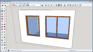 Sketchup How To Make Windows [upl. by Ramsden]