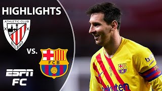 STUNNING from Lionel Messi Barcelona trounces Athletic Bilbao 40  ESPN FC Copa Del Rey Highlight [upl. by Carpio]