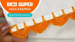 BICO DE CROCHÊ SIMPLES PARA INICIANTES  Aula 30  JNY Crochê [upl. by Aisa]