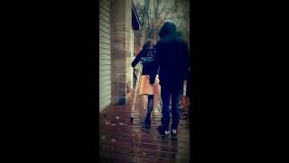 How to walk with crutches in the rain as an amputee [upl. by Haikezeh]