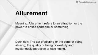 Allurement Meaning [upl. by Varion576]