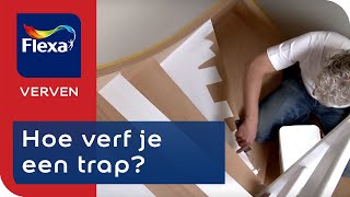 Houten trap verven tips amp tricks  Flexa verf [upl. by Atnauqahs]