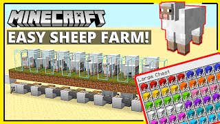 Minecraft Automatic Sheep Farm 117 EASY Tutorial [upl. by Perdita]