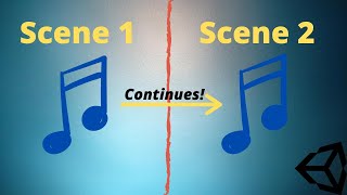 Unity Tutorial  How to Seamlessly playing music between multiple scenes [upl. by Eidissac]