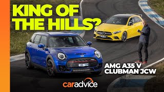 Mini Clubman JCW v MercedesAMG A35  Hill climb fun [upl. by Whitby]