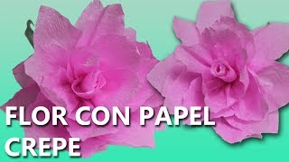 COMO HACER FLORES DE PAPEL CREPE FÁCILES [upl. by Hans173]