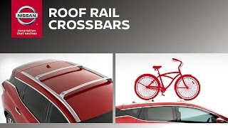 Roof Rail Crossbars  Genuine Nissan Accessories [upl. by Refotsirhc330]