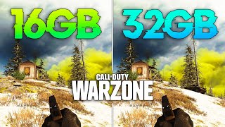 Call of Duty Warzone  16GB RAM vs 32GB RAM [upl. by Arihay]