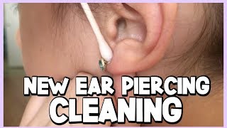 HOW TO CLEAN YOUR NEWLY PIERCED EARS  Ear Piercing Aftercare [upl. by Malet92]