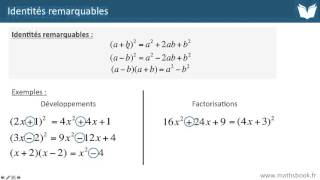 Identités remarquables  Cours de maths [upl. by Tally]