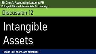 Intermediate Accounting Discussion 12  Intangible Assets [upl. by Salim]