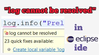 How to resolve quotlog cannot be resolvedquot error in Lombok library  Java Inspires [upl. by Luanne425]