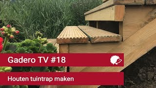 18 Tuintrap maken van hout  Buitentrap van trapbalken [upl. by Subak]