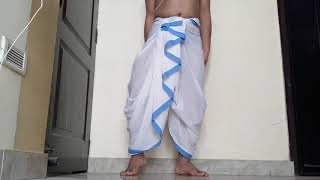 Dhoti Tutorial With Pleated Folds [upl. by Assened]