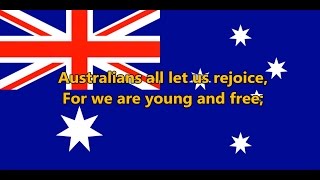 National anthem of Australia  Advance Australia Fair lyrics [upl. by Yarb391]