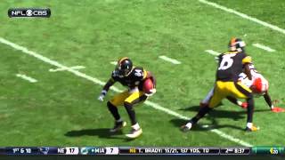 Antonio Brown Kicks Browns Punter Spencer Lanning During Return [upl. by Esalb95]