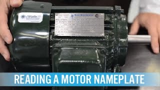 How to Read a Motor Nameplate [upl. by Eudoca]