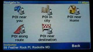 Video Demo TomTom ONE XL navigate to POI [upl. by Peugia]