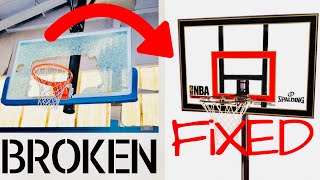 How To Repair a Broken Basketball Backboard Plexiglas For UNDER 20 [upl. by Jordans]