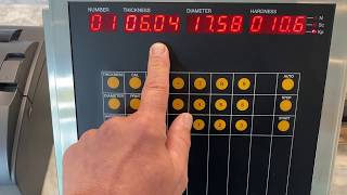 PharmaTest PTB511 Tablet Hardness Thickness amp Length Tester  Oblong Tablet Demonstration [upl. by Eleen]