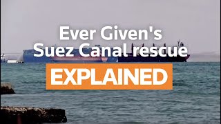 Explainer How the Suez Canal ship was freed [upl. by Mitman953]