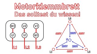 Motorklemmbrett Anordnung Stern Dreieckschaltung [upl. by Annahtur401]