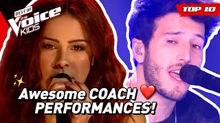 SUPERSTAR COACHES perform in The Voice Kids 🤩  Top 10 [upl. by Eislek832]