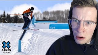 180lb Skier Reacts to X Games Slopestyle 2021 [upl. by Eerahc]