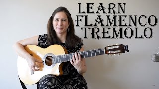 How to play the Flamenco Tremolo guitar lesson [upl. by Norby]