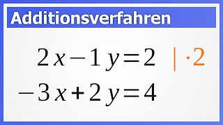 Additionsverfahren Lineares Gleichungssystem aka LGS lösen  How to Mathe [upl. by Ailimaj]