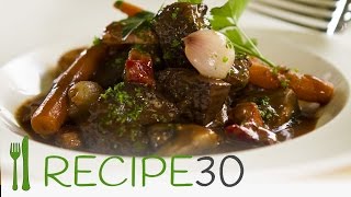 BOEUF beef BOURGUIGNON  By RECIPE30com [upl. by Angrist]