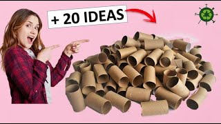 DE 20 MANUALIDADES GENIALES CON ROLLOS DE PAPEL HIGIÉNICO RECICLAJE [upl. by Almeta855]