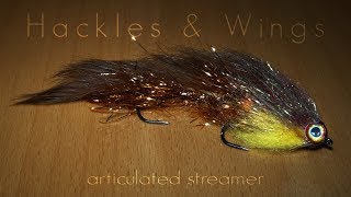 Fly Tying Articulated Streamer  Hackles amp Wings [upl. by Osbourne956]