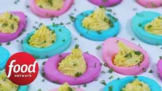 How to Make Colorful Deviled Eggs  Food Network [upl. by Candis]