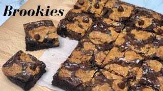 BROOKIES  Brownie  Cookie Bars [upl. by Anima]